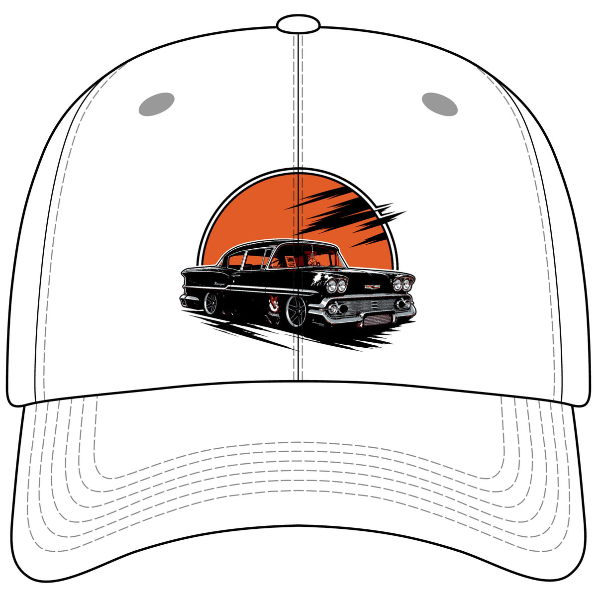 1958 Biscayne lowered sunset  Mesh-Back Cap